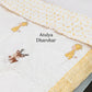Giraffe and Deer Baby Hand Block Printed Quilt