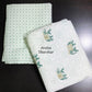 Green Elephant Motifs Cambric Cotton Single Dohar Pair
