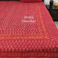 Red Butti Hand Block Printed Super King Bedsheet