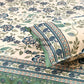 Blue and Green Floral Jaal Super King Cotton Bedsheet
