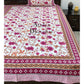 Pink Floral Jaal Single Bedsheet