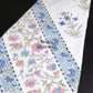Blue and Pink Floral Motifs Hand Block Printed Waffle Cotton Towel