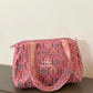 Pink Mughal Jaal Quilted Mini Duffle Bag