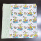Surfing Croc and Good Vibes Hand Block Printed Waffle Cotton Kids Towel