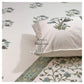 Designer Green and Turquoise Floral Hand Block Super King Bedsheet