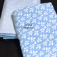 Blue Leaves Motifs Cambric Cotton Single Dohar Pair