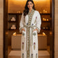 Multicolour Floral Motifs Hand Block Printed Waffle Cotton Bathrobe