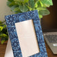 Indigo Floral Motifs Photo Frame