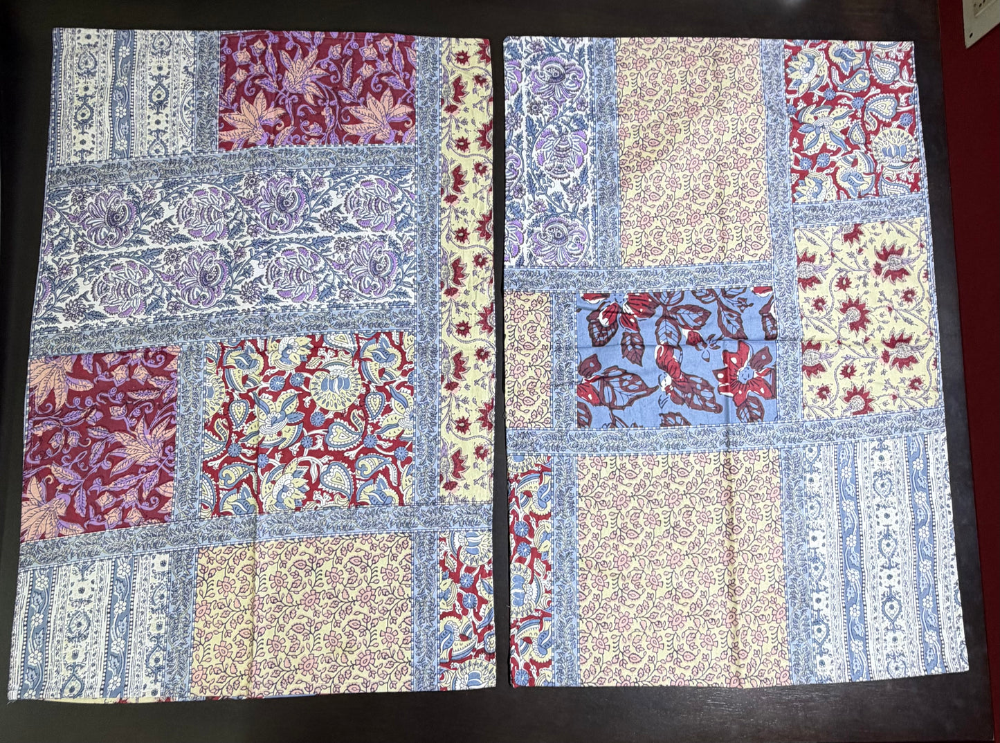 Multicolour Patchwork Look Cotton Super King Bedsheet