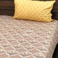 Yellow Floral Mughal Jaal Super King Bedsheet