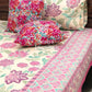 Purple Floral Cotton Super King Bedsheet