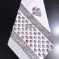 Red and Grey Floral Motifs Hand Block Printed Waffle Cotton Towel