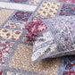 Multicolour Patchwork Look Cotton Super King Bedsheet