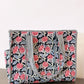 Black Floral Medium Tote Bag with Zip