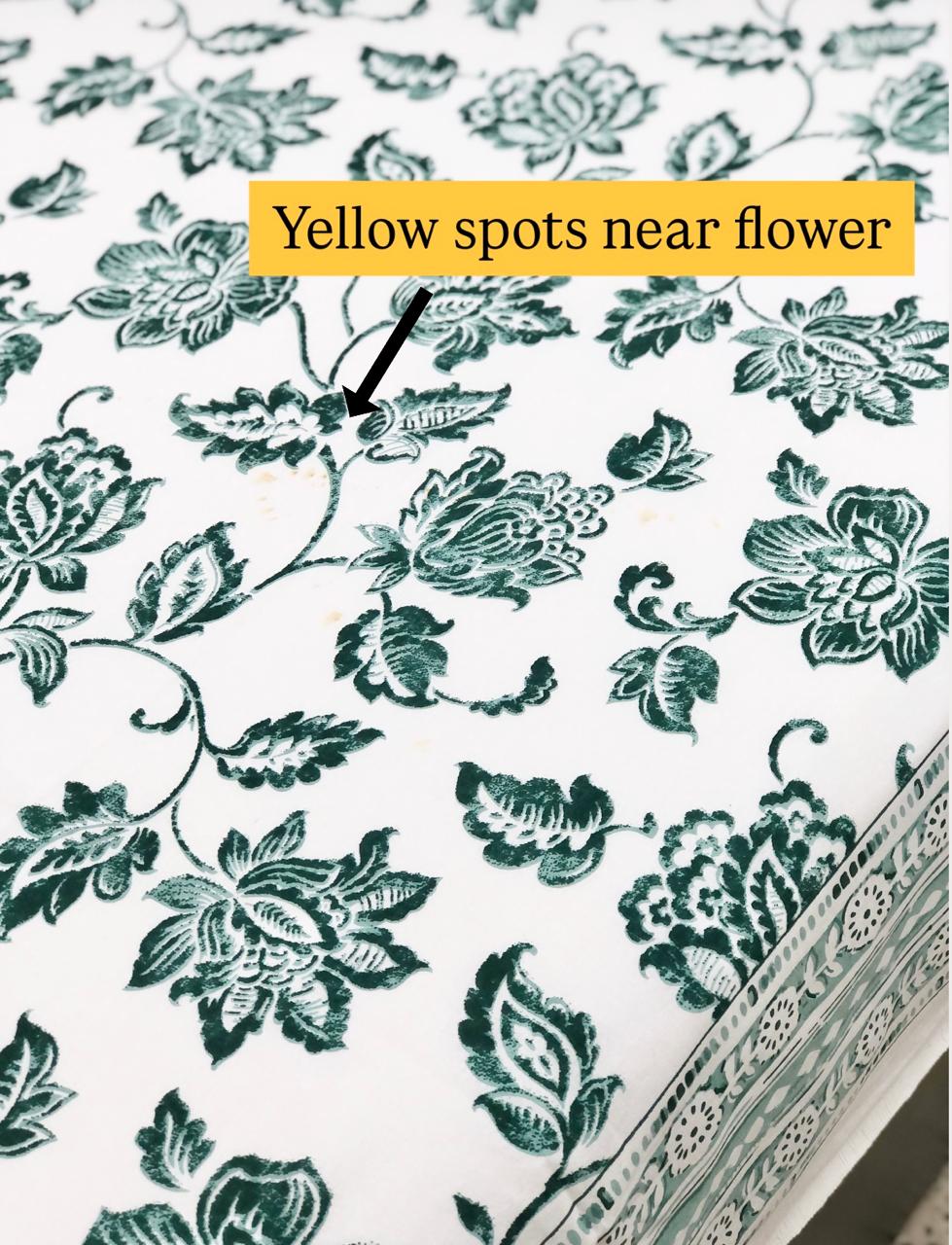 Turquoise Floral Jaal Super King Bedsheet