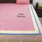 Pink Geometric with Mughal Jaal Bedsheet