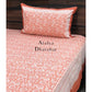 Peach Floral Jaal Super King Bedsheet