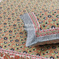 Green Floral Jaal Cotton Single Bedsheet