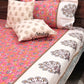 Pink Floral Jaal Bedsheet