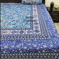 Blue Floral Jaal Cotton Super King Bedsheet