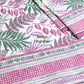 Purple and Green Leaves Cotton Super King Bedsheet