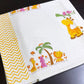Jungle Theme Hand Block Printed Waffle Cotton Kids Towel