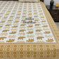Golden Brown Elephant Motifs Cotton King Size Bedsheet