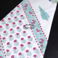 Multicolour Floral Motifs Hand Block Printed Waffle Cotton Towel