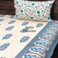 Blue Floral Motifs Bedsheet