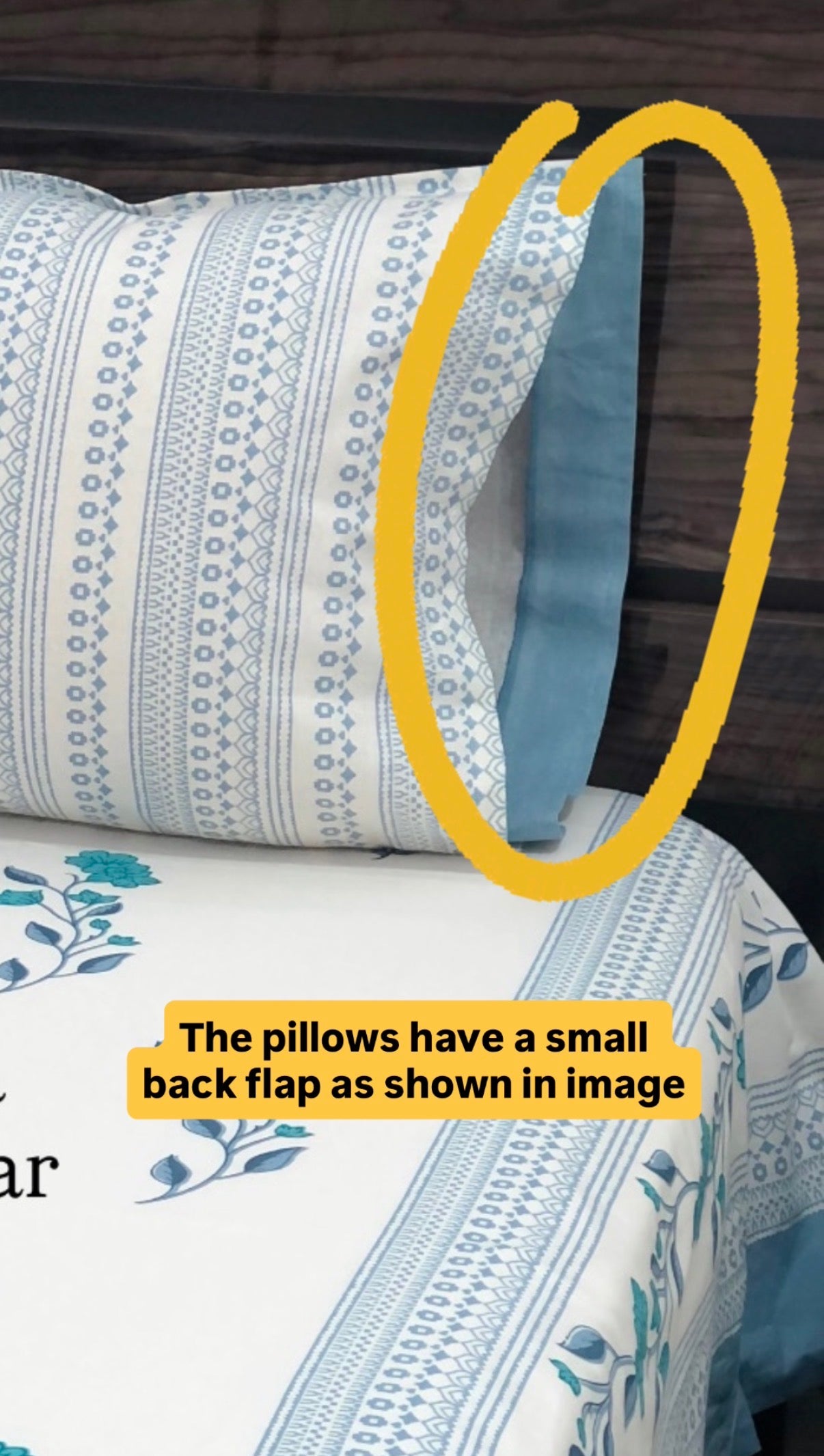 Blue Floral Motifs Cotton Super King Bedsheet