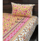 Yellow Floral Jaal Cotton Single Bedsheet