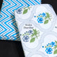 Blue and Green Floral Mughal Jaal Cambric Cotton Single Dohar Pair