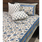 Blue Floral Jaal Cotton Bedsheet