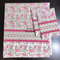 Grey and Pink Paisley Jaal Cotton King Size Bedsheet