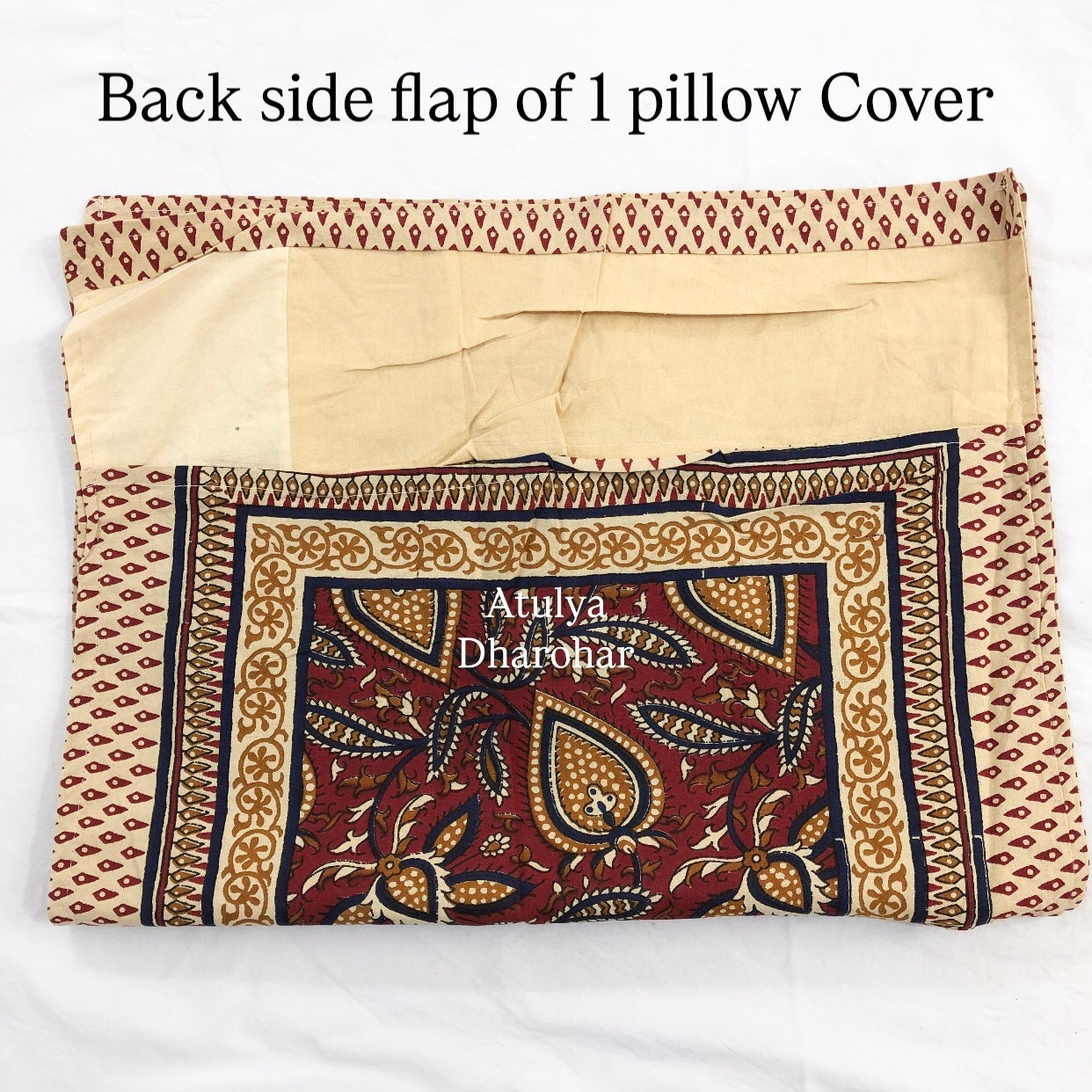 Maroon Kalamkari Cotton Super King Bedsheet