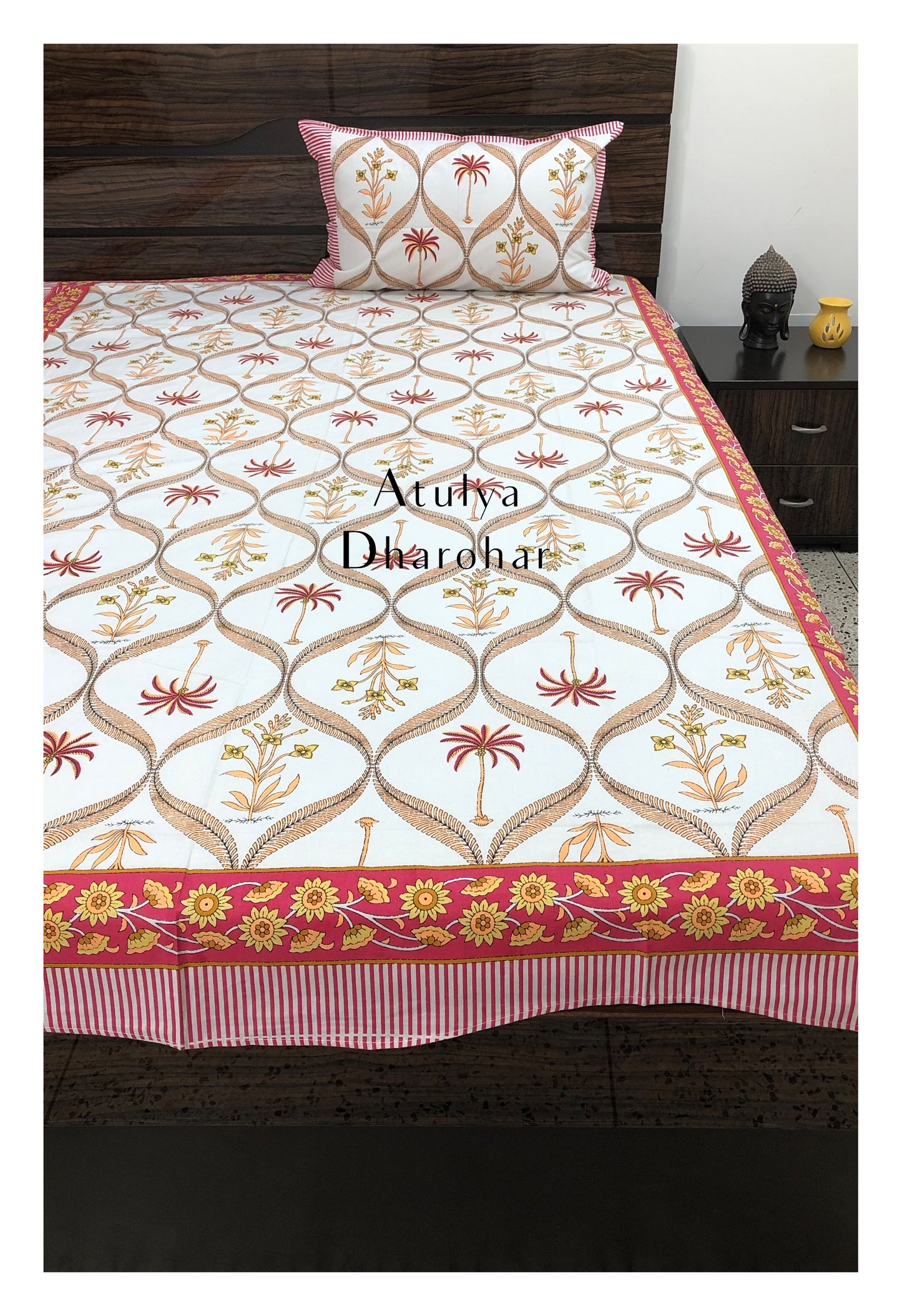 Mughal Jaal Single Bedsheet