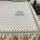 Turquoise and Yellow Floral Jaal Super King Cotton Bedsheet