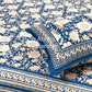 Blue Floral Jaal Cotton Super King Bedsheet