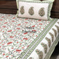 Floral Jaal with Paisley Motifs Bedsheet