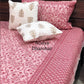 Pink Mughal Jaal Cotton King Size Bedsheet