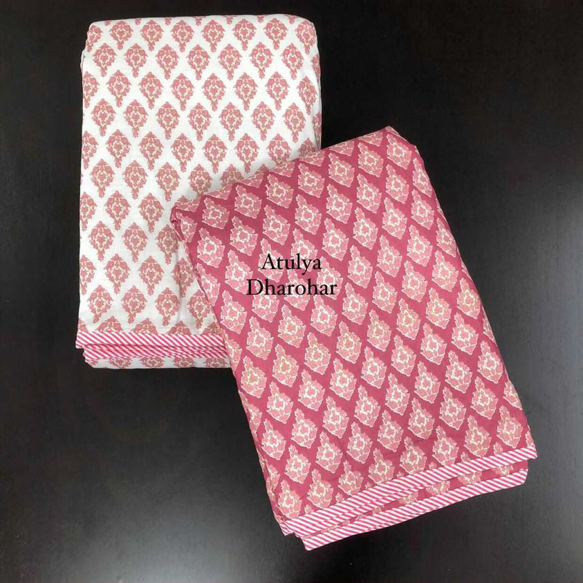 Red Butti Single Dohar Pair