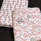 Rust and Green Floral Jaal Cambric Cotton Single Dohar Pair