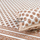 Brown Floral Motifs Cotton King Size Bedsheet