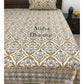 Brown and Blue Ikat Bedsheet