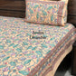 Green Lotus Jaal Cotton Bedsheet
