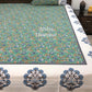 Blue Floral Jaal Bedsheet