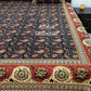 Indigo & Red Cotton Kalamkari King Size Bedsheet