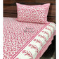 Pink Floral Jaal Super King Bedsheet