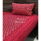 Red Classic Butti Hand Block Printed Bedsheet