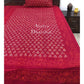 Red Classic Butti Hand Block Printed Bedsheet